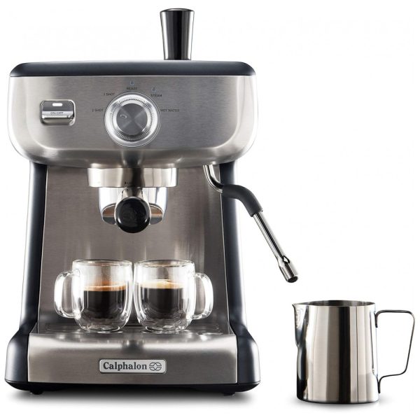 ectqwxncxts70b_0 jpg - Cafeteira Elétrica iQ Expresso Reservatório 2 L 15 Bar de Pressão, 1250W, Aço Inox, 110v, CALPHALON BVCLECMP1, Prateado