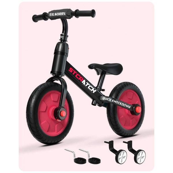 ectqwxs8nyn80b_0 jpg - Bicicleta sem Pedal 3 em 1 para Crianças de 2 a 5 Anos, Eilsorrn, Vermelha