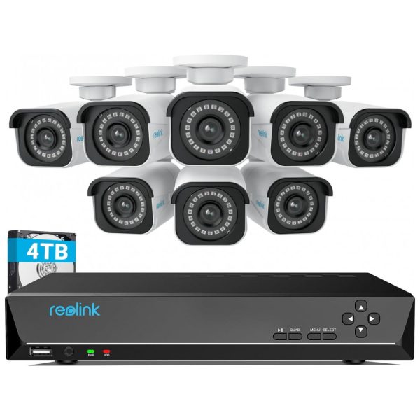 ectqxf6fgk280b_0 jpg - Sistema de Câmeras de Segurança 16 Canais 4K, 8MP PoE IP, 8 PCS, REOLINK RLK16 800B8, Branco