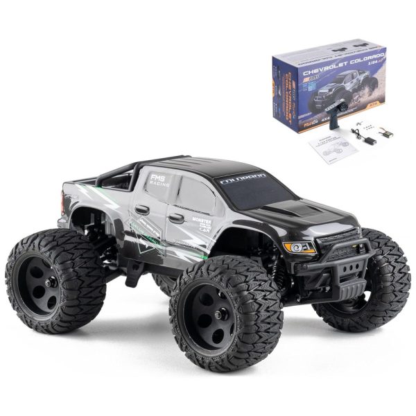 ectqxwhpybjc0b_0-2 jpg - Carrinho de Controle Remoto 4x4 Off Road, Escala 1 24 com Bateria de 900mAH, BEEZRC FMS 1 24 Monster Truck RC, Preto