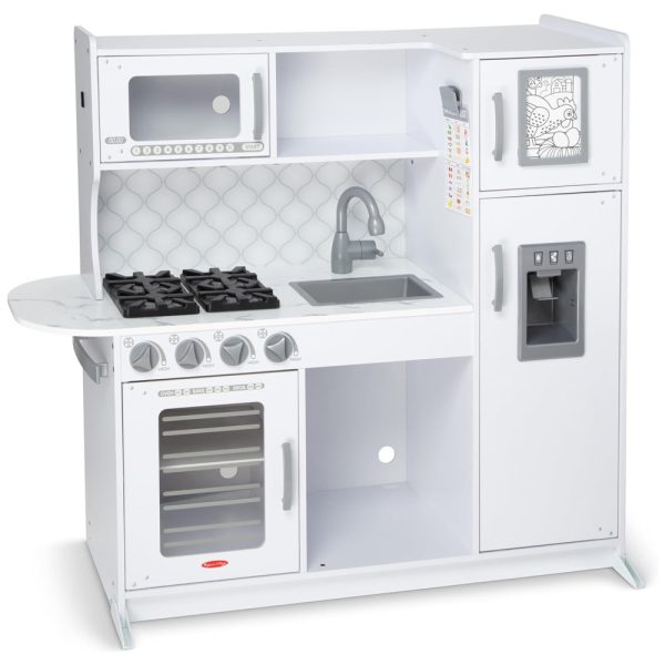 ectqygst0hb00b_0 jpg - Cozinha Infantil em Madeira com Forno, Fogão, Micro Ondas, Pia e Geladeira com Dispensador de Gelo, Melissa Doug, Branca