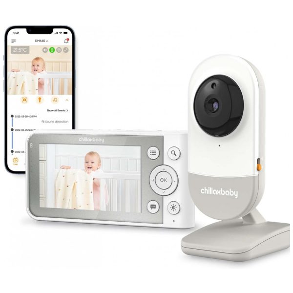 ectqz38lr2p90b_0 jpg - ChillaxBaby DM640 Babá Eletrônica Monitor com Câmera HD de 10cm Wi Fi Áudio Birecional e Visão Noturna