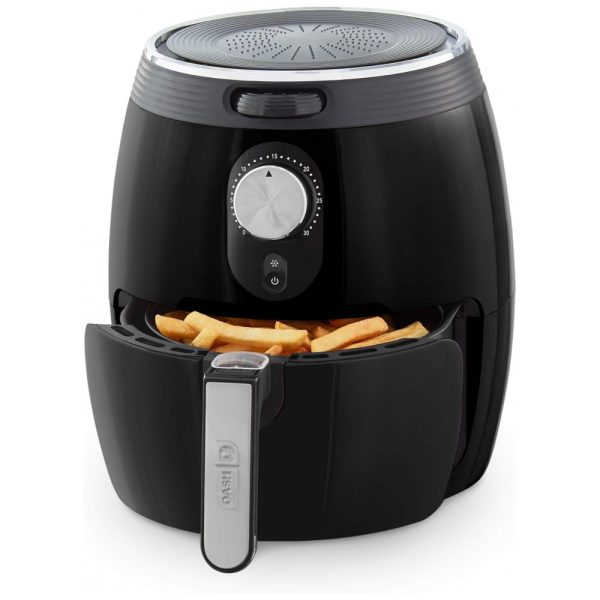 ectqz8p5ryx70b_0 jpg - Fritadeira Elétrica AirFryer 3L com Temperatura Ajustável e Cesto Antiaderente, 110V 1200W, Dash, Preto