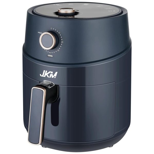 ectqzw8wpyj80b_0 jpg - Fritadeira Elétrica Air Fryer 3,5L com Cesta Antiaderente e Controle de Temperatura, 110V 1500W, JKM, Azul Marinho