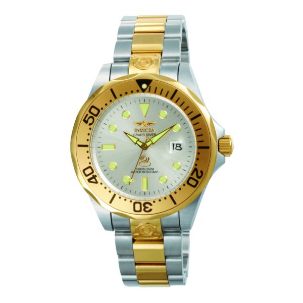 ectq0503_vni_0 jpg - Relógio Masculino Automático Pro Diver, Invicta 3050, Prata e Dourado