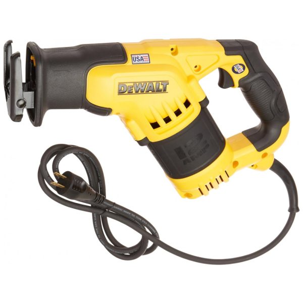 ectq0qusvn700b_0 jpg - Serra Sabre Compacta e Leve para Trabalhos Pesados, 110v, DEWALT DWE357, Amarelo