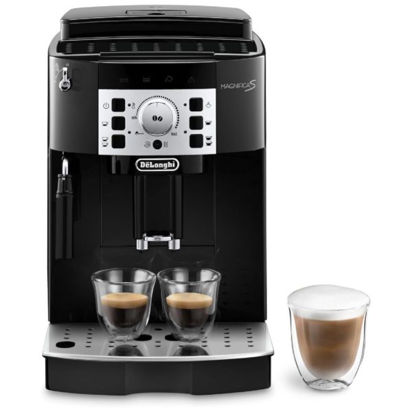 ectq0umo00400b_0 jpg - Cafeteira Automática com Batedor de Leite e 2 Receitas de Bebidas, 110V 1450W, De Longhi Magnifica S ECAM22.110.B, Preta