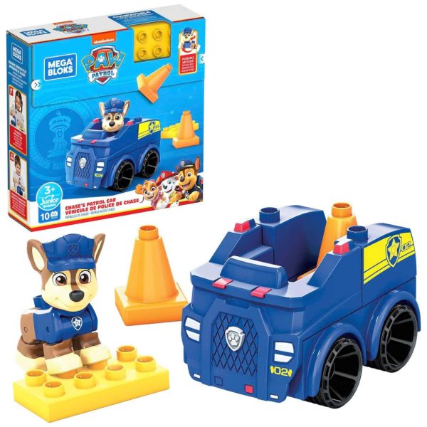 ectq14ksv9c90b_0 jpg - Conjunto de Construção Carro de Patrulha da Patrulha Canina com 1 Figura Chase e 10 Blocos para Crianças Acima de 3 Anos, MEGA Bloks