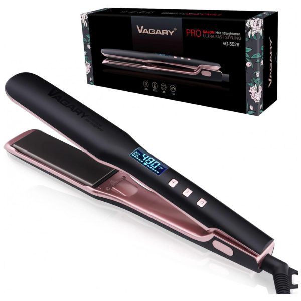 ectq16d6rx690b_0 jpg - Prancha de Cabelo 2 em 1 Profissional para Todos os Tipos de Cabelo, Bivolt, VAGARY, Preto