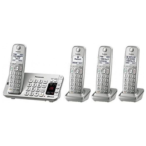 ectq2vnhj4i10b_0 jpg - Telefone sem Fio Expansível com Secretária Eletrônica e Redução Aprimorada de Ruído, 4 Aparelhos, Panasonic