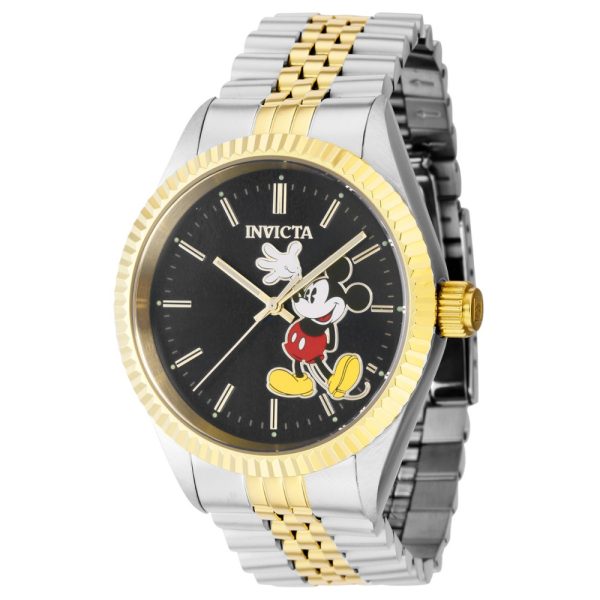 ectq37834_vni_0 jpg - Relógio Unissex Disney do Mickey Mouse, Invicta 43873, Prata e Dourado Edição Limitada