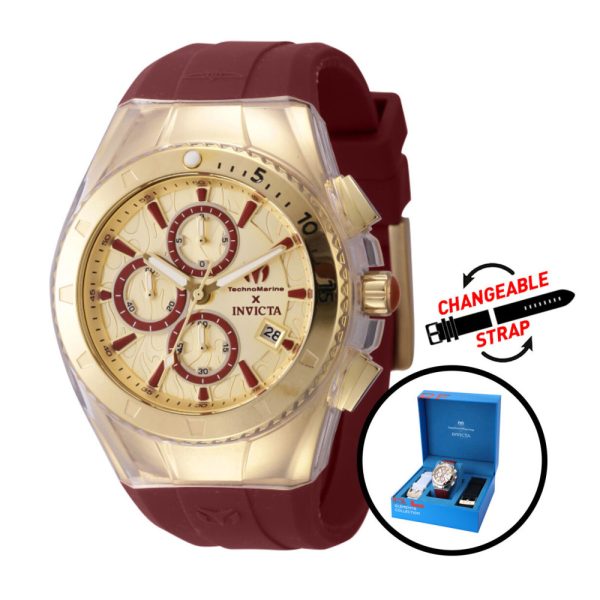 ectq400221_mt_vni_0 jpg - Relógio Masculino TechnoMarine X Invicta Five Elements FIRE com 3 Alças Intercambiáveis 44, Vermelho EscuroTM 122004