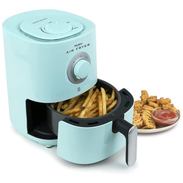 ectq4b4fsbs90b_0 jpg - Fritadeira Elétrica Air Fryer 940mL com Temporizador, Cesta Antiaderente e Controle de Temperatura Ajustáveis, 110V, Nostalgia, Azul