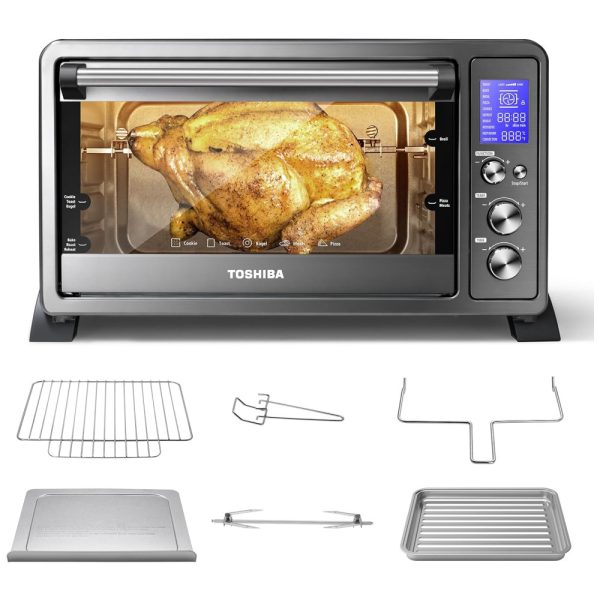 ectq4ty7bj170b_0 jpg - Forno Convecção e 9 Modos, 25L, 1500W, Digital, TOSHIBA AC25CEW BS, Prateado