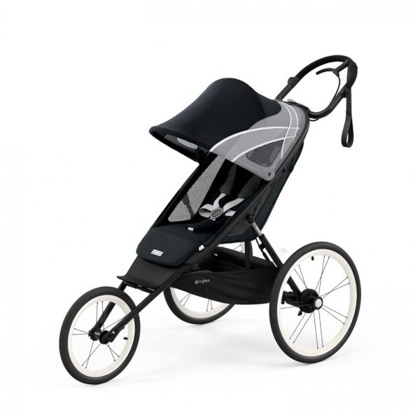 ectq4wqymr290b_0-1 jpg - Carrinho de Bebê para Passeio com Guidão Ajustável e Freio de Mão para 9 meses ou mais, CYBEX 520004163, Preto