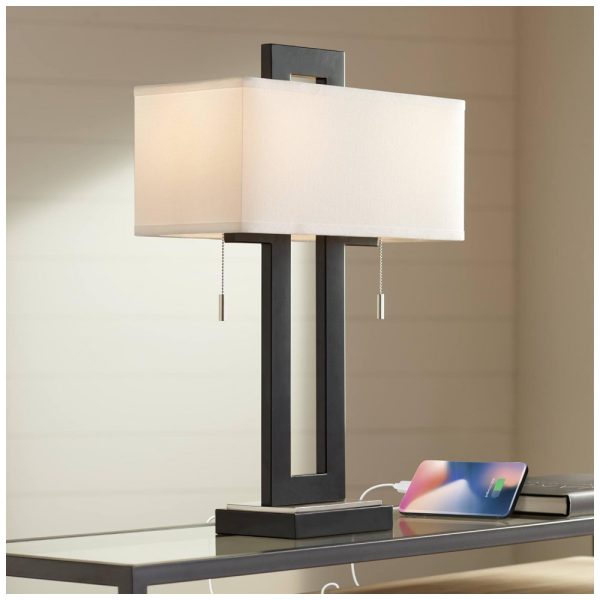 ectq5drvc2s70b_0 jpg - Luminária de Mesa Contemporânea em Metal com USB, 360 LIGHTING 66D42, Preto