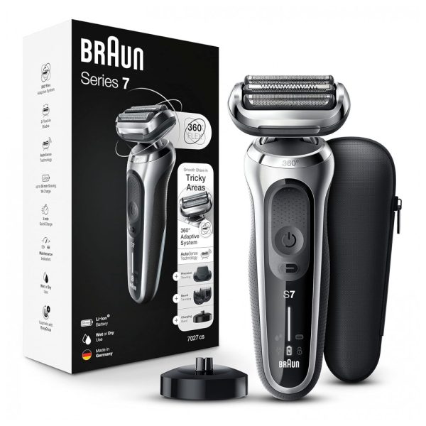 ectq5y11p8z70b_0 jpg - Barbeador Elétrico Masculino Portátil Braun 7027cs com Suporte de Carregamento e Estojo, Prata