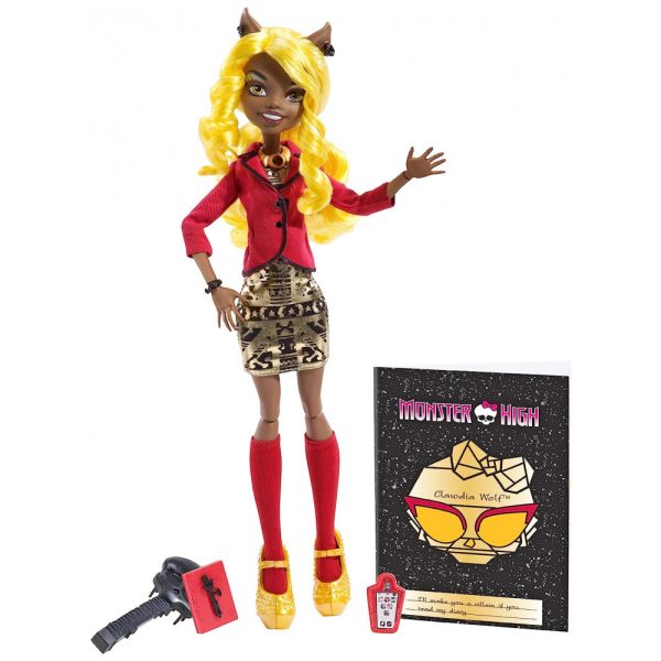 ectq60li41f00b_0 jpg - Monster High Boneca Clawdia Lobo para Crianças a partir de 6 anos, MATTEL BDD88, Vermelho