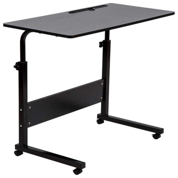 ectq6741zgp70b_0 jpg - Mesa bandeja SIDUCAL, mesa cama lateral ajustável para sofá Mesa portátil com rodas Mesa sobreposta Carrinho para laptop, preto