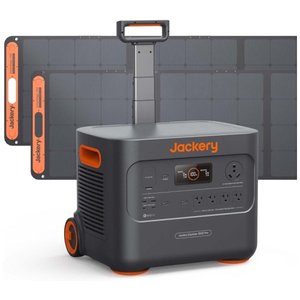 ectq6d7npsxb0b_0 jpg - Kit Gerador de Energia Solar Portátil 3000 PRO 400W 110V com 2 Painéis Solares de 200W para Camping e Trailer, Jackery, Preto e Laranja