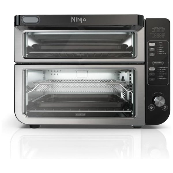 ectq6hb5sqrb0b_0 jpg - Forno Elétrico 12 em 1 com FlexDoor, FlavorSeal, Material de Aço Inoxidável, Forno Duplo e Tela LCD, 110V 1800W, Ninja DCT401, Prata