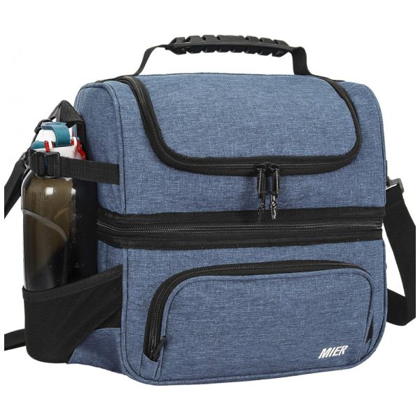 ectq7v1x31680b_0 jpg - MIER Bolsa Térmica Portátil 12L, Mantém Quente, Frio Por até 5H, Azul Claro