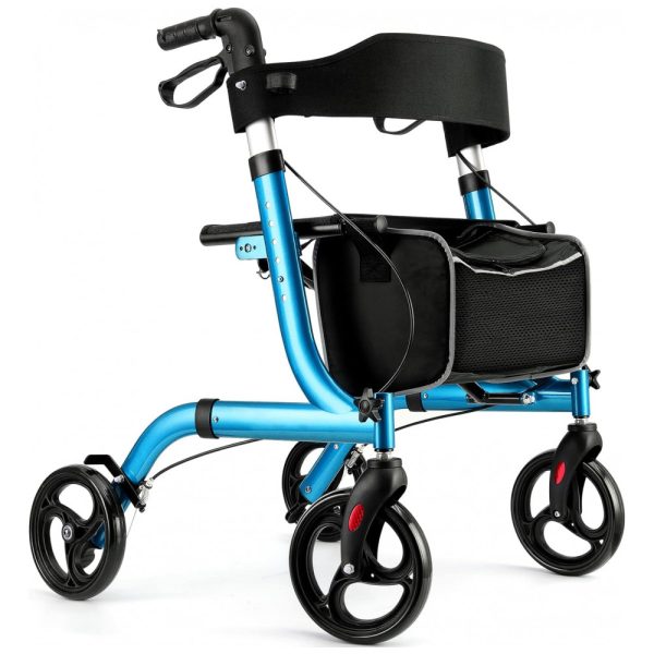 ectq7wzqd2j90b_0 jpg - Andador Adulto Idoso com Apoio de Braço, Assento Acolchoado e Cesto, Suporta até 136 kg, HEALCONNEX, Azul