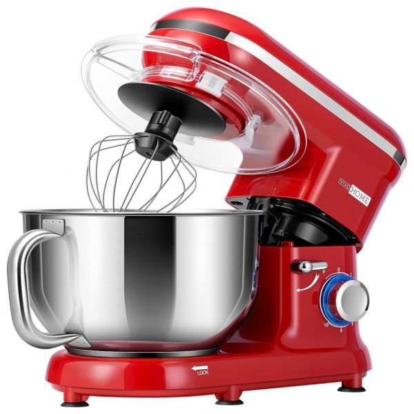 ectq88kwhch70b_0 jpg - VIVOHOME Batedeira, Mixer, 650W 6 Velocidades 6L Vermelho 110V