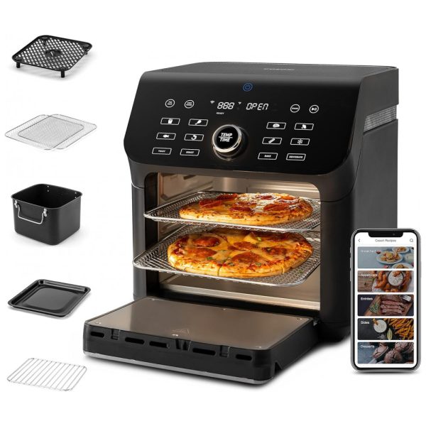 ectq89j1d95b0b_0 jpg - Fritadeira Elétrica AirFryer 10L em Aço Inoxidável com Painel Digital e Livro de Receitas, 110V, COSORI AF Oven, Preto