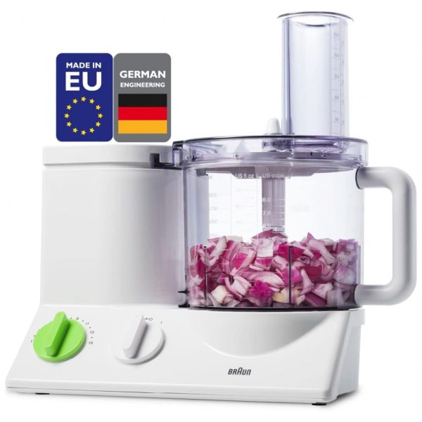 ectq8kyr0fv00b_0 jpg - Processador de Alimentos 12 xícaras com 11 Velocidades e Acessórios, 110V 600W, Braun FP3020, Branco