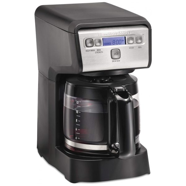 ectq8xnqn2380b_0 jpg - Cafeteira Elétrica Programável com Jarra de Vidro 12 Xícaras e Desligamento Automático, 110V 900W Hamiton Beach, Preta