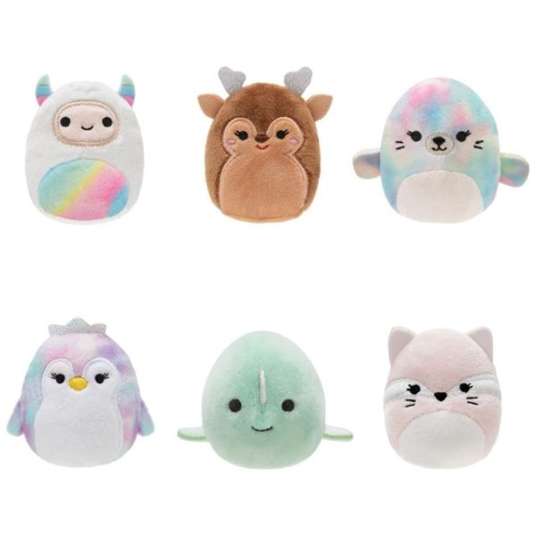 ectq9ywz3ln90b_0 jpg - Kit 6 Pelúcias Squishmallows de 5 cm para Crianças, Squishville SQM0332, Colorido