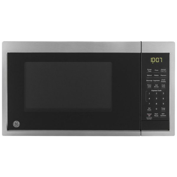 ectqbj1284d70b_0 jpg - Micro Ondas de Bancada em Aço Inoxidável 25L com 12 Programas, 110V 900W, GE, Prata