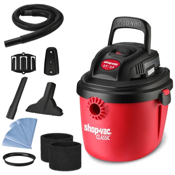 ectqbjn1m2890b_0 jpg - Aspirador de Pó Portátil de 9,48L, Úmido e Seco com Alça Dobrável e Suporte, 110V 1200W Shop Vac, Vermelho