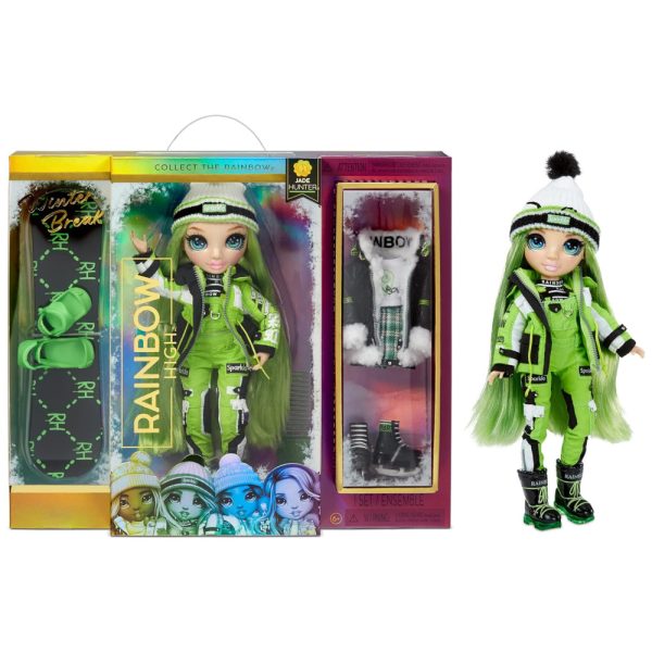 ectqbrd92zw80b_0 jpg - Boneca da Moda com 2 Roupas de Grife Snowboard e Acessórios, RAINBOW HIGH 574781EUC, Verde