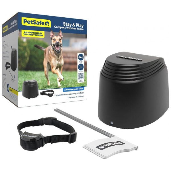 ectqcrr8l5500b_0 jpg - Cerca sem Fio Recarregável para Cães e Gatos, Prova d com alcance de 3031m2, PETSAFE PIF00 12917, Preto