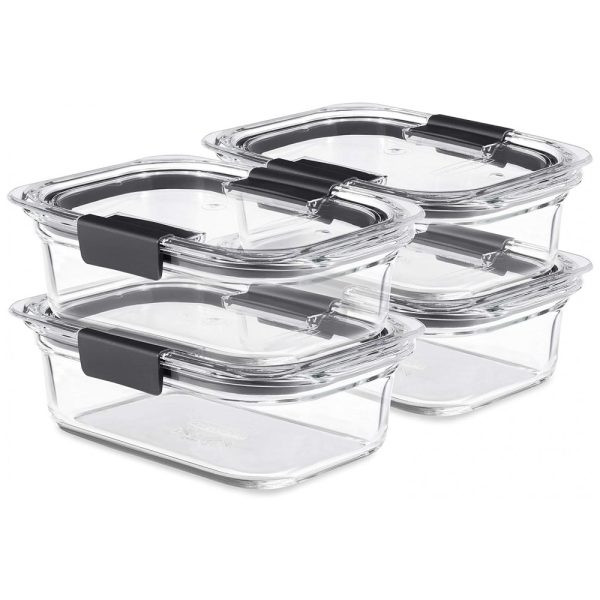 ectqczylg7b80b_0 jpg - Potes para Alimentos Vidro, 800 mL, Retangular, 4 Unidades, RUBBERMAID 2118319, Preto