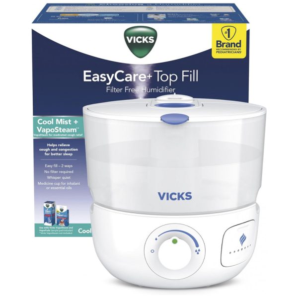 ectqd4dgqwbb0b_0 jpg - Umidificador de Névoa Fria 2,2L sem Filtro de Preenchimento Superior com Vicks VapoPads e VapoSteam, PUR, Branco