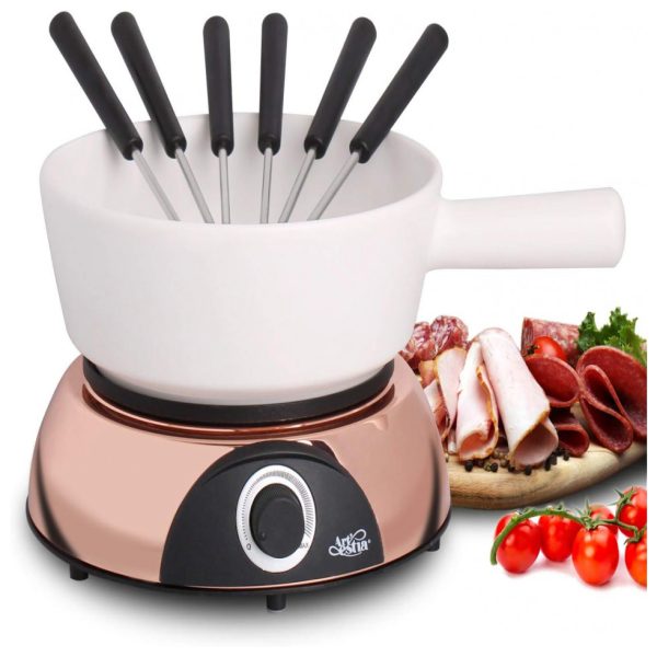 ectqdb7hspx60b_0 jpg - Artestia Panela de Fondue Elétrica, 1.9L, 6 Garfos, 1500W, 110V, Rose Gold