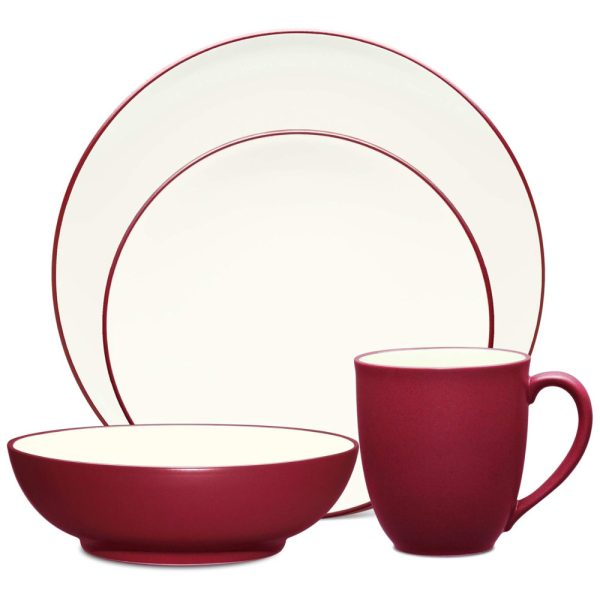 ectqdqg2e0000b_0 jpg - Aparelho de Jantar de Cerâmica Clássica e Durável para o Dia a Dia com 4 Peças, Formato Redondo e Material de Cerâmica, Noritake 8046 04G, Vermelho