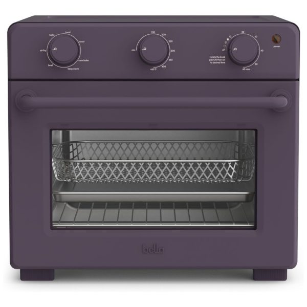 ectqdrbrcpzc0b_0 jpg - Forno Elétrico 7 em 1 com Capacidade de 23L, Desligamento Automático, Temporizador Audível e 7 Menus Predefinidos, 110V 1700W, Bella, Roxo