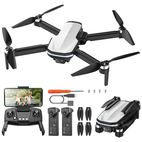 ectqf625g5tc0b_0 jpg - Drone e Acessórios para Adultos e Crianças com Câmera HD 1080P, Fluxo Óptico, Controle de Voz, Selfie por Gestos e 2 Baterias, Holy Stone HS280D, Branco