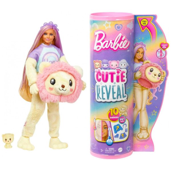 ectqflmlrjlb0b_0 jpg - Boneca Barbie Revelação com Fantasia de Pelúcia Leão e 10 Surpresas, Rosa