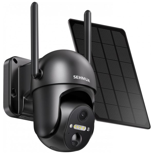 ectqgc5nk8yb0b_0 jpg - Câmeras de Segurança Solar sem Fio Áudio Bidirecional IP65 WIFI, SEHMUA, Preta