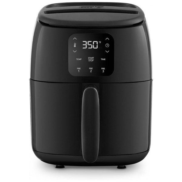 ectqgkb41rq80b_0 jpg - Fritadeira Elétrica AirFryer Digital, Capacidade 2.4L, 1000W, 110v, DASH DCAF260GBBK02, Preto