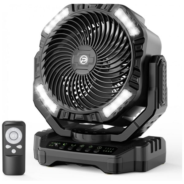 ectqhq148c1c0b_0 jpg - Ventilador Portátil Recarregável com Bateria de 40000mAh, Temporizador e Controle Remoto, 5V 22W, AddAcc, Preto