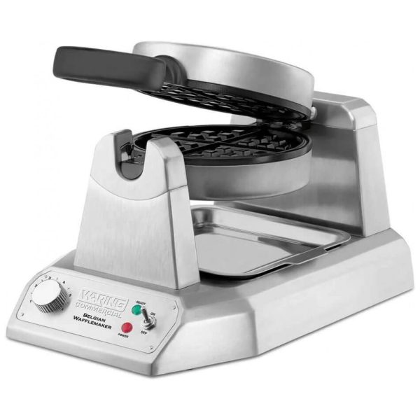 ectqjpq33b480b_0 jpg - Máquina de Waffle Produz 25 por Hora Aço Inoxidável, 1200W, 110v, WARING WW180X, Prateado