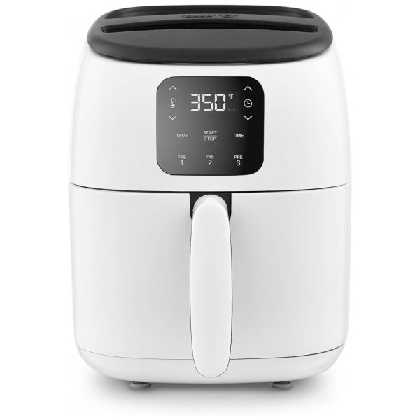 ectqjq1bpqq80b_0 jpg - Fritadeira Elétrica AirFryer Digital, Capacidade 2.4L, 1000W 110V, DASH DCAF260GBWH02, Branco