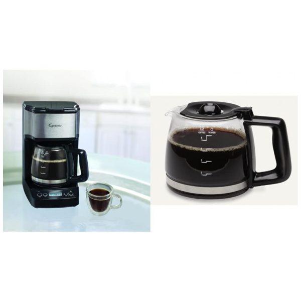 ectqjvcd3bx90b_0 jpg - Cafeteira Elétrica 5 Xícaras Programável em Aço Inoxidável, Capresso, 110V, Preta