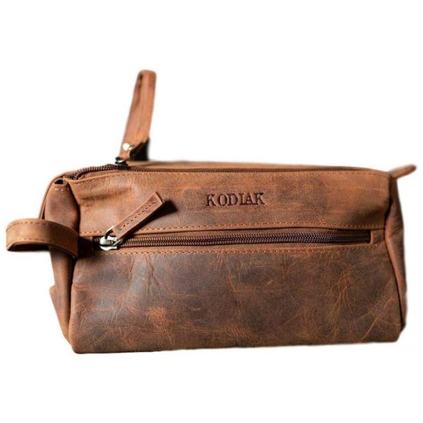 ectqjxnxf7m70b_0 jpg - Necessaire Masculina de Couro, KODIAK LEATHER, Marrom